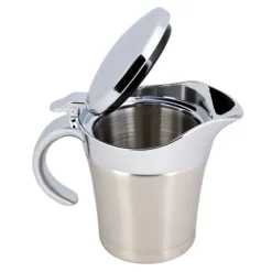 Isoleret sovsekande i rustfrit stål - dobbeltvægget, termisk, 450 ml (lille)