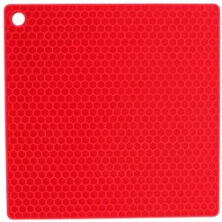 Grydelapper & Grillvanter>isoleringsmåtte i fødevarekvalitet, silikonemåtte, fortykket mikrobølgeovnsmåtte til brug i køkkenet, anti-skoldning (rød)