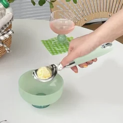 isske Udglattende Rustfrit Stål Hængende Hul Multifunktions Cupcake Ske til Hjemmekøkken Cafe Bar Isske Hot