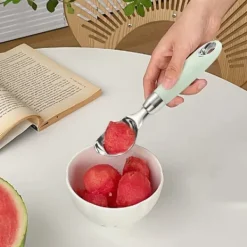 isske Udglattende Rustfrit Stål Hængende Hul Multifunktions Cupcake Ske til Hjemmekøkken Cafe Bar Isske Hot