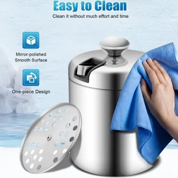 Isspande & Kølere>Isspand, 1,3 L dobbeltvægget isoleret, rustfrit stål, sølv, med istang og låg