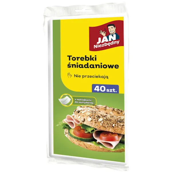JAN NIEZBĘDNY Papir morgenmadsposer med folie 1 pakke - 40 stk. New