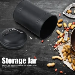 Jern tebladskrukke til opbevaring af mad og nødder med silikonering til husholdningsbrug Online