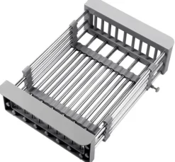 Opvaskestativer & Tørrestativer>Justerbar kurvafløb til vask grøntsagstørretumbler grå