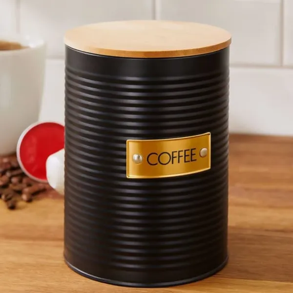 Kaffeboks, 16x11 cm, Sort Naturlig