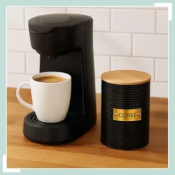 Kaffeboks, 16x11 cm, Sort Naturlig