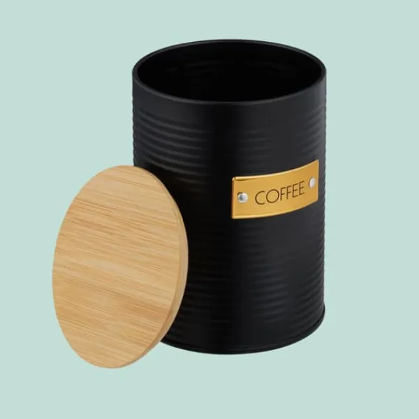 Kaffeboks, 16x11 cm, Sort Naturlig