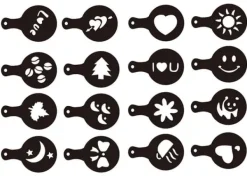 Mad- & Drikkeskabeloner>Kaffedessertdekorationsskabeloner 16 stk.