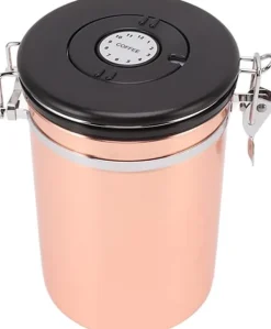 Kaffekande, lufttæt kaffeopbevaringskrukke, aromaterapikrukke i rustfrit stål, kaffekande, vakuumkande, kaffebønnepulver, te, nødder, kakao (1,8 l) Online