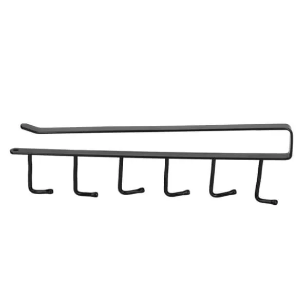 Kaffemugghållare 6 krokar Elegant stil Bekväm Praktisk Stabil Pålitlig Slitstark Bärbar Kökshylla för HomeBlack Clearance