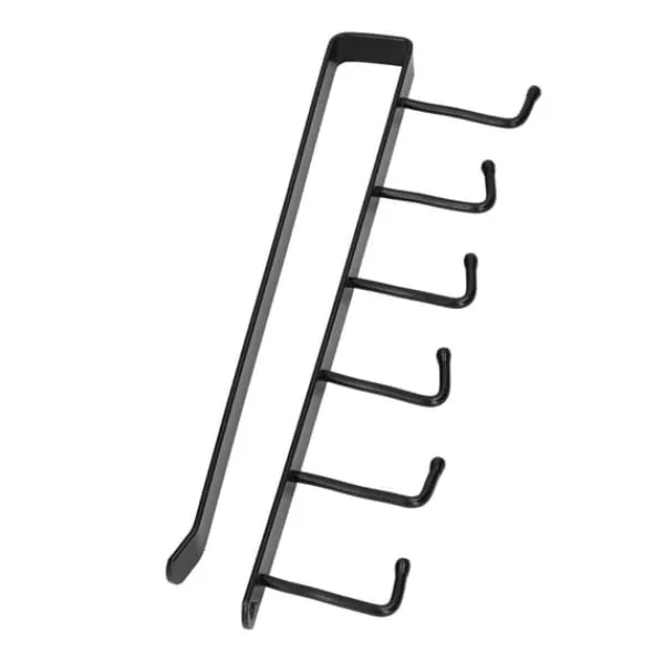 Kaffemugghållare 6 krokar Elegant stil Bekväm Praktisk Stabil Pålitlig Slitstark Bärbar Kökshylla för HomeBlack Clearance