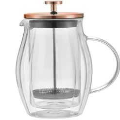 Tebryggere>Kaffe/temaskine 0,60L fransk presse rosa guld KLAUSBERG KB-7722