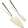 Kagespatel og kniv i guldfarvet stål, 2 stk. Sale