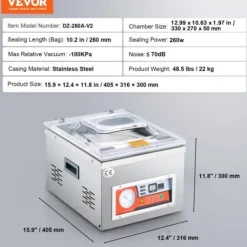 Kammer vakuumpakker, 405x316x300 cm, rustfrit stål Discount