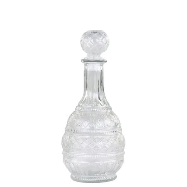 Chic Antique Karaff m mönster H28/Ø12 cm klar