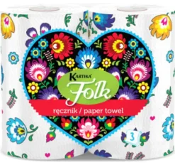 Aftørringspapir>KARTIKA SÆSON Papirhåndklæde 2 ruller 3-lags