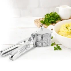 Kartoffelpresser i rustfrit stål, purémoser, kartoffelmoser