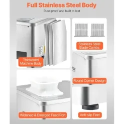 Kødkuttermaskine, 36x34.5x41.8 cm, rustfrit stål Outlet