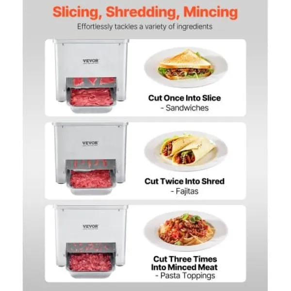 Kødkuttermaskine, 36x34.5x41.8 cm, rustfrit stål Outlet