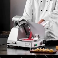 Kødpålægsmaskine, 10 tommer elektrisk pålægsmaskine 48x40x41 cm, justerbar tykkelse, metal