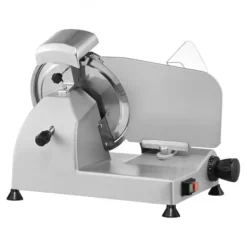 Kødpålægsmaskine, 340W elektrisk pålægsmaskine, 25,4 cm rustfri stål klinge, justerbar tykkelse, til erhverv og hjem Sale