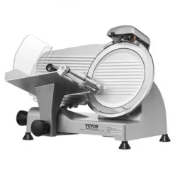 Kødpålægsmaskine, 340W elektrisk pålægsmaskine, 25,4 cm rustfri stål klinge, justerbar tykkelse, til erhverv og hjem Sale