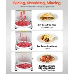 Kødpålægsmaskine, 33x22x43,6 cm, rustfrit stål, elektrisk madskærer Outlet