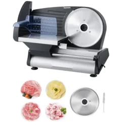 Kødskærer 180W 7,5, Elektrisk Deli Madskærer, præcise skiver, nem at rengøre, ideel til kød, brød og ost Outlet