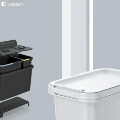 Keden Genbrugsskraldespand 2x23l Systema 56x39x41 Cm Søvfarvet Discount