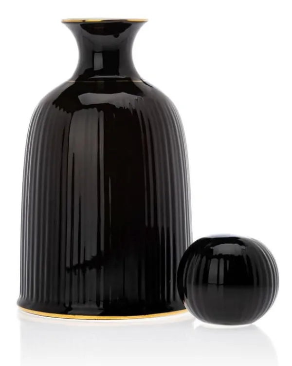 Kendi sort karaffel med kopper og bakke Online