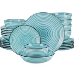 Keramisk Middagsservice, Miljøvenligt, 6 Pladser,24 Stykker Outlet
