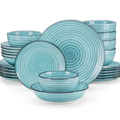 Keramisk Middagsservice, Miljøvenligt, 6 Pladser,24 Stykker Outlet
