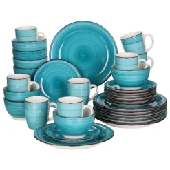 Keramisk middagsservise, mikrobølgesikker, opvaskemaskinesikker 16/32/48 dele,32 stk. New