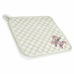 Grydelapper & Grillvanter>Kitchen Cloth Kinvara 1220 White Green 50 x 0,3 x 50 cm (12 Units)