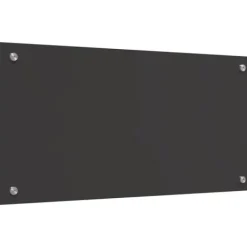 Køkken bagvæg i hærdet glas - Rektangulær design | Farve: Mørkegrå | Størrelse: 80x40x0.6 cm Outlet