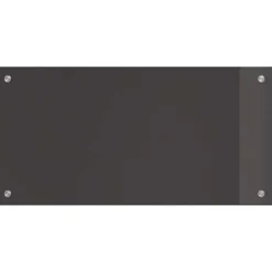 Køkken bagvæg i hærdet glas - Rektangulær design | Farve: Mørkegrå | Størrelse: 80x40x0.6 cm Outlet