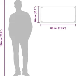 Køkken bagvæg i hærdet glas - Rektangulær design | Farve: Mørkegrå | Størrelse: 80x40x0.6 cm Outlet