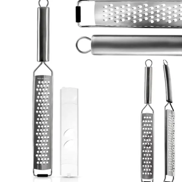 Køkken rivejern til grøntsager, ost, citrusfrugter, stål, flad, 38 cm ORION 144804 Clearance