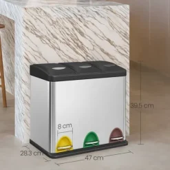 Køkkenaffaldsspand, 3 x 8 L, lille kapacitet Sale