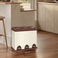 Køkkenaffaldsspand, 3 x 8 L, lille kapacitet Outlet