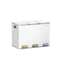 Affaldssorteringsspande>Køkkenaffaldsspand 3 x 15 L rum, Cloud White