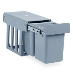 Køkkenaffaldsspand, Indbygget 2-rums affaldsspand, 35.5x25x47 cm, Grå Best