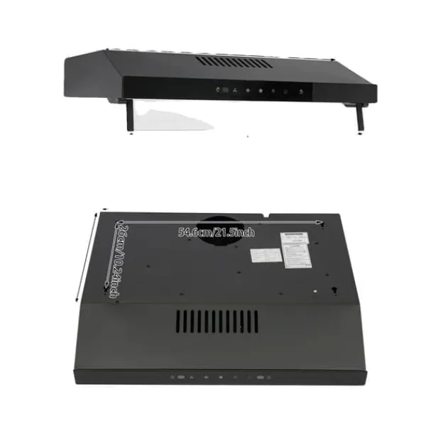 Køkkenemhætte, Smart Touch Kontrol, Kraftig Sugeevne,Sølv Clearance