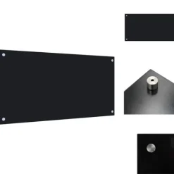 Måtter & Gitter Til Køkkenvaske>Køkkenredskaber - Living stænkplade 80x40 cm hærdet glas sort