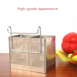 Køkkenorganisering>Køkkenredskabsopbevaring Holder Rustfrit Stål Gaffel Spisepinde Opbevaringsorganisator Bordservice Holder