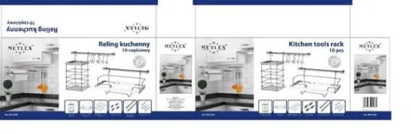 Køkkentænger>KØKKENRING 10 ELEMENTER METLEX MX-4540 sølv