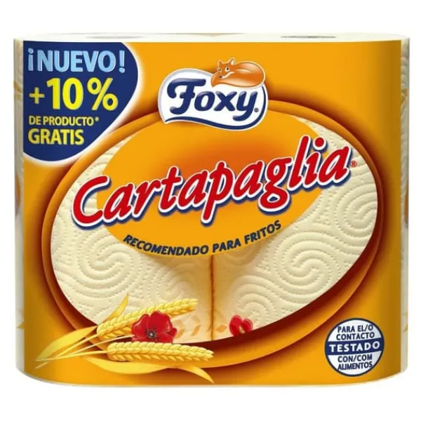 Aftørringspapir>Køkkenrulle Cartapaglia Foxy Cartapaglia Stegt (2 uds)