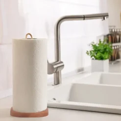 Køkkenorganisering>Køkkenrulleholder, Træ, 30,5x13x13 cm, Natur