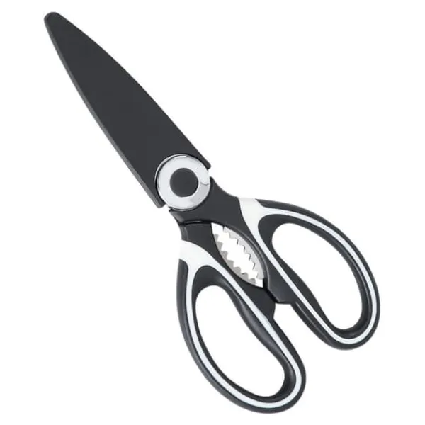 Køkkensaks i rustfrit stål - Heavy Duty multifunktionel madlavningssaks til fjerkræ, grøntsager, nødder og flasker Outlet