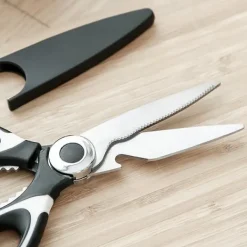 Køkkensaks i rustfrit stål - Heavy Duty multifunktionel madlavningssaks til fjerkræ, grøntsager, nødder og flasker Outlet